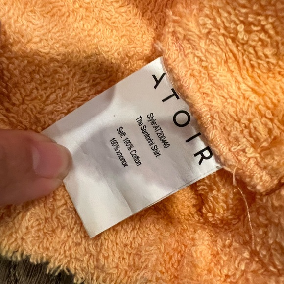 Atoir Santorini Orange Cropped Short Sleeve Shirt - Picture 5 of 9